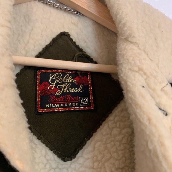 Vintage Brill Bros Golden Thread Sherpa Lined Men’s Coat, 42 - Picture 2 of 7
